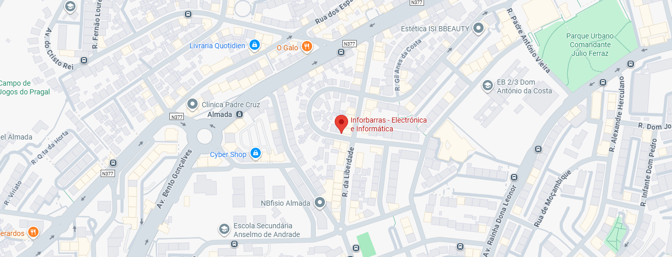 Localização da sede Inforbarras
